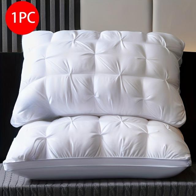 TEMU Almofada de Suporte para Pescoço de Qualidade de Hotel - Hipoalergênica, Lavável à Máquina, Fibra de Poliéster Macia para & , , 1pc