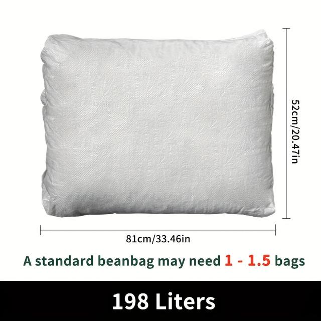 TEMU Soft & Light Bean Bag Filler - Polystyrene Beans For Lazy Sofa, Bean Bag Chairs, Pet Beds & Plush Toys - Ideal For Foam Pillows & Dolls, Pet Bedding Filler | Soft Texture Filler | Filler