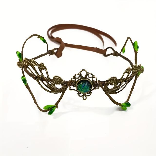 TEMU Popular Carnival Gothic Fairy Crown Wizard Headpiece, Dark Elf Queen Tiara, Vintage Halloween Cosplay And Gothic Wedding Photography