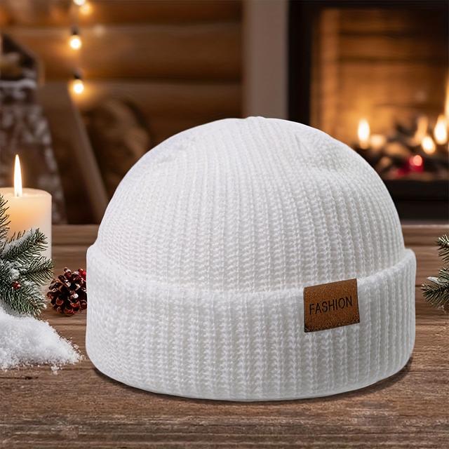 TEMU 1pc Of Cozy And Soft Beanie - Trendy Logo Design - Breathable Stretchable Fit, Autumn And Accessory, Cold-resistant Outdoor Headgear, Style, Comfy Hat For Both Men And Women - Perfect Gifts For