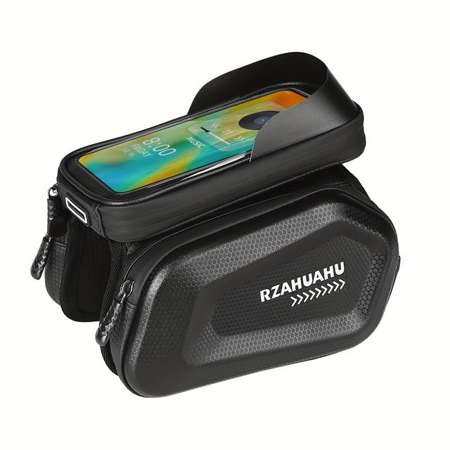 TEMU Taška na kolo na přední nosník, velkokapacitní vysokokvalitní taška na mobilní telefon, taška na přeshrbnu, sedlová brašna na horské kolo