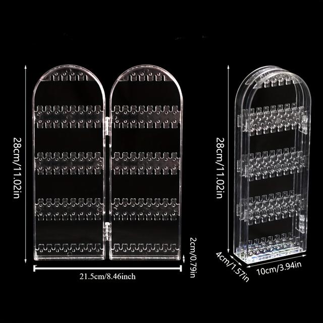 TEMU 240-Gats Plastic Oorbel Displaystandaard, Capaciteit Sieraden Opbergdoos, Multifunctionele Organizer voor Kleine Ondernemers//Detailhandelaren, Doorzichtige Acryl Oorbelhouder
