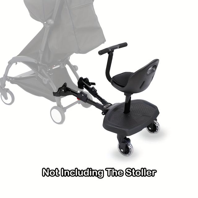 TEMU Universal Stroller Board 2-in-1 With Detachable Seat, Adjustable Stroller Glider Board Attachment For Most Strollers, Christmas Halloween Gift For Mommy Or Baby