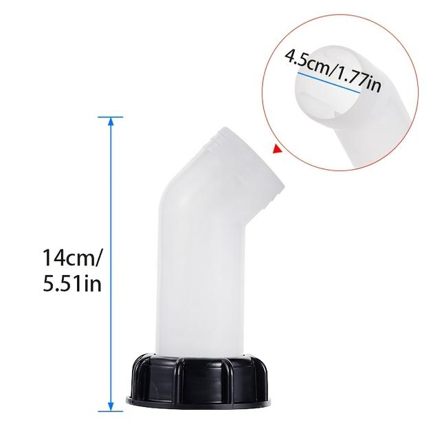 TEMU Extended Drainage Hose For 1000l Ibc Water Nozzle Tap Cover Valve Accessories, Suitable For Home Garden Fittings.