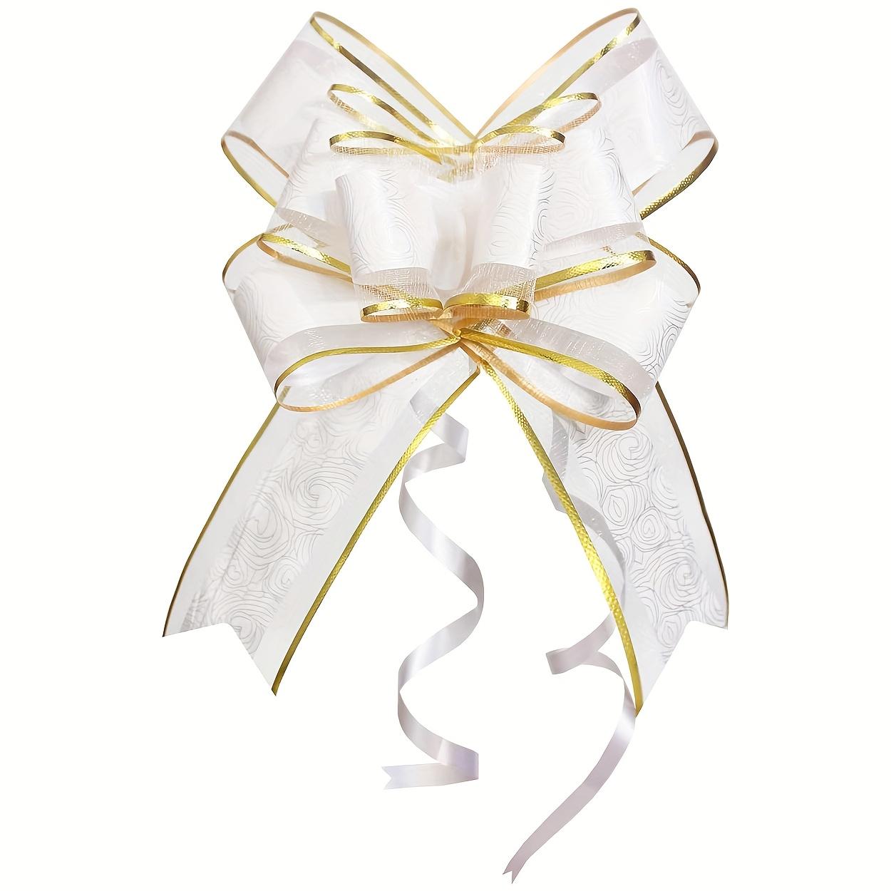 TEMU Pull Bows For Presents - 10pcs 6 Inch Gift Bows For Gift Baskets, Flower Paper Wrapping, Ideal For Women, Party, Valentines Day, And More, Christmas, Halloween