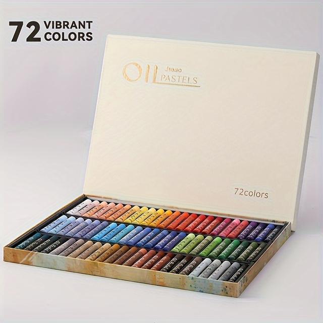 TEMU Caiyan 72- Pastels, Soft Oil Pastels Suitable For Professional Art Use And Painting, An Ideal Gift For Professional Artists