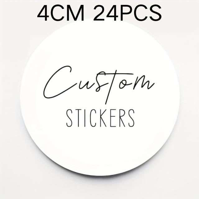 TEMU 16/24/50/96/150/200/250/300pcs, 1.57inch Custom Logo/image Stickers Your Own Logo/image Birthday Stickers Thank You Sticker Stickers For Occasion Goody Bag Stickers Favor Stickers