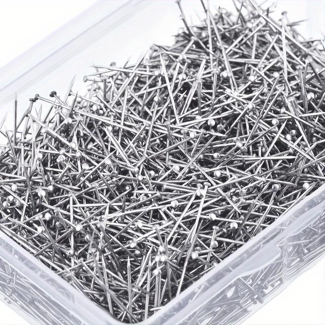 TEMU 2000 Pieces Of Steel Large Head 0.6*26mm, Suitable For Sewing And Cutting, Ultra- Sewing Office Accessories .