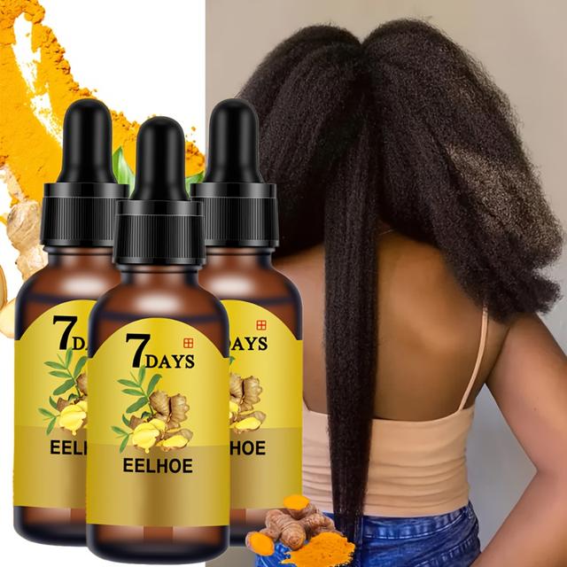 TEMU 3pcs 7 Day Ginger Oil, Moisturizing Essential Hair Types, 20ml/0.6oz