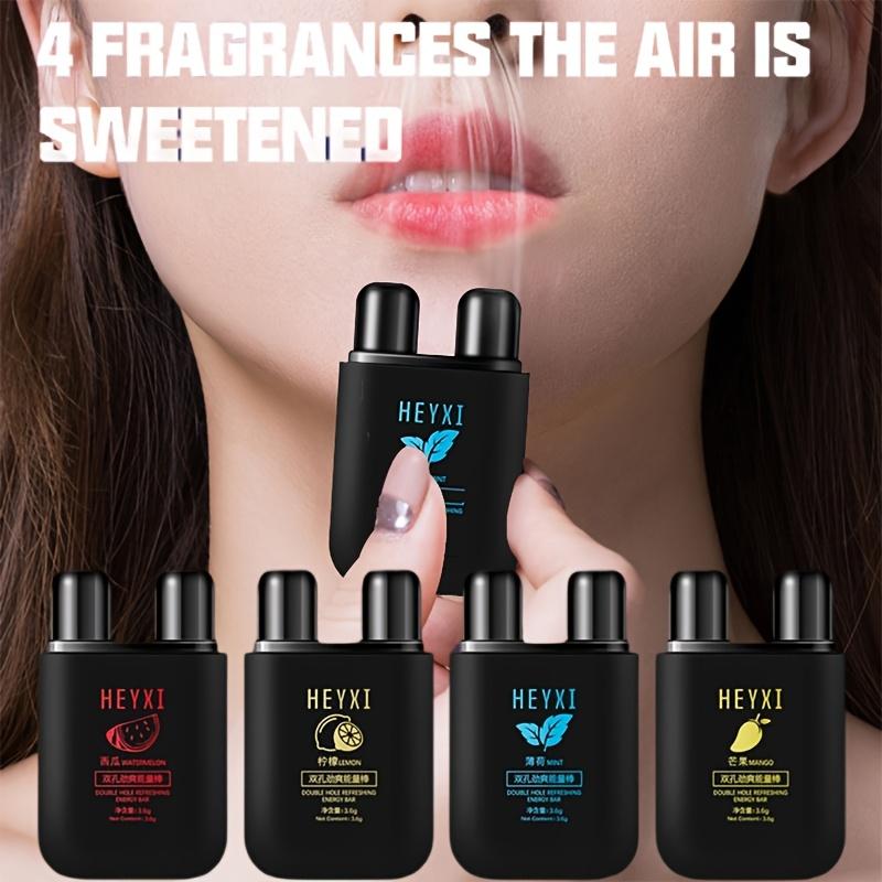TEMU 4pcs - Vitality Dual-port Nasal Inhaler, 3.6g/1pc, 4 Flavor Options, Nasal Inhaler, Combined With Oils, Refreshing And , Suitable For Driving, Office, And Travel Use