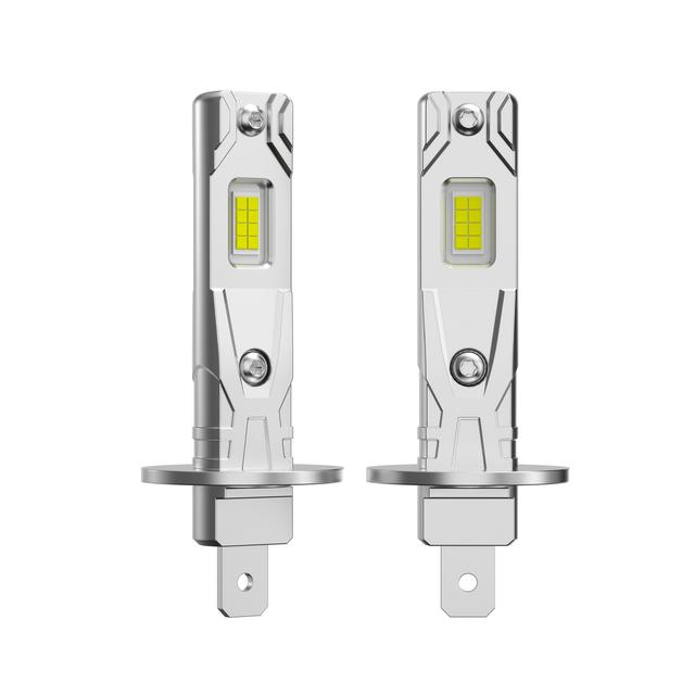 TEMU Set Of 2 H1 Led Headlights, 1:1 Led, Dc12v Canbus Compatible For Ford, Fanless Design, 6000k Fog Light Bulbs, Without Battery