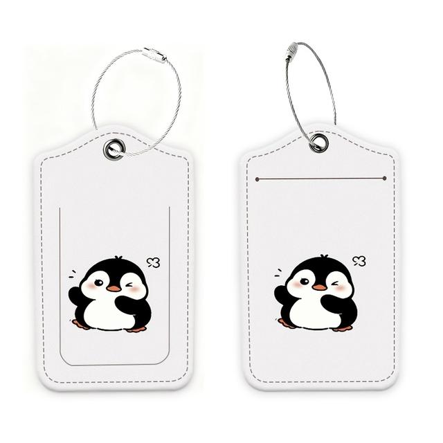 TEMU Etichette per Creative con Illustrazioni di Pinguini Carini per Bagaglio a , da e Zaini - Accessorio da Viaggio Resistente per Prevenire la Perdita di , Scelta per un Regalo