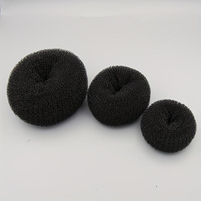TEMU 3pcs Bun Maker For Women - Cute Round Hair Bun & Crown Shaping Tool, Nylon Material, Unscented - Stylish Updos, Hair Accessories