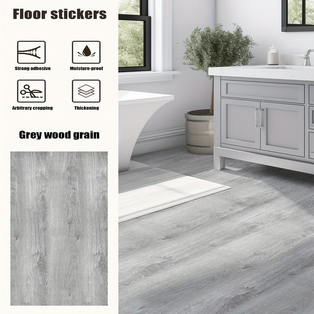 TEMU 1 rollo de piso de vinilo autoadhesivo 17.72" x 118.11", tablas de piso de vinilo madera, baldosas adhesivas removibles y lavables para baño, sala, dormitorio, cocina y RV