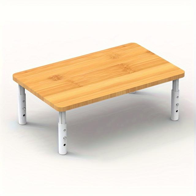 TEMU Adjustable Bamboo Cabinet Shelf Organizer Space Saving Spice Rack For Kitchen Or Desk Storage Racks, Utility Racks