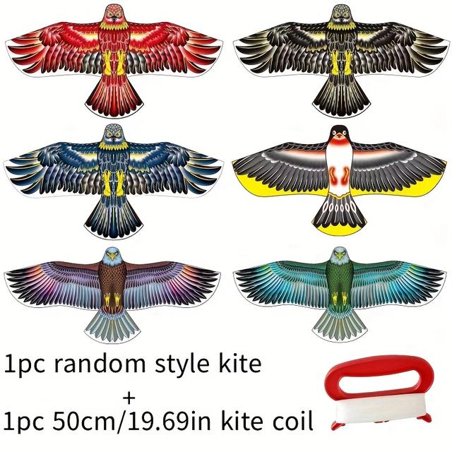 TEMU 1pc 47.24in Simulated Eagle Kite/19.69in Kite Coil, And Repelling Birds, Classic Eagle Kite, Enriching Your