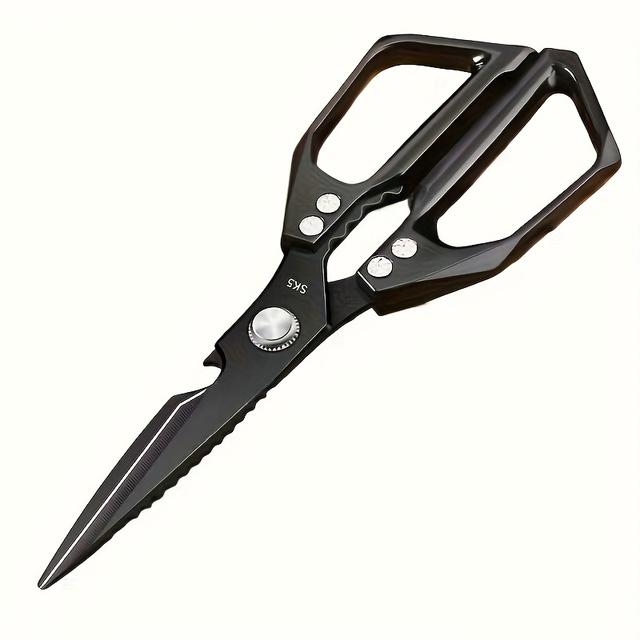 TEMU Professional Heavy-duty Stainless Steel Kitchen Scissors - Sharp Shears With Ergonomic Non-slip Grip, 12" Long For Meat, Vegetables