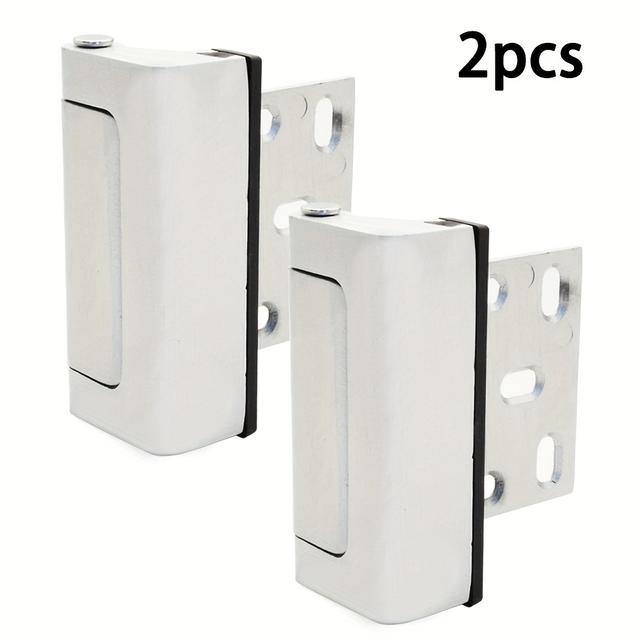 TEMU 2pcs Security Door Reinforcement Locks, Door Reinforcement Lock With 3 Inch Stop 800 Lbs For Swinging Door, Upgrade Night Lock To Your Home Suitable For Occupational Work Industrial Use