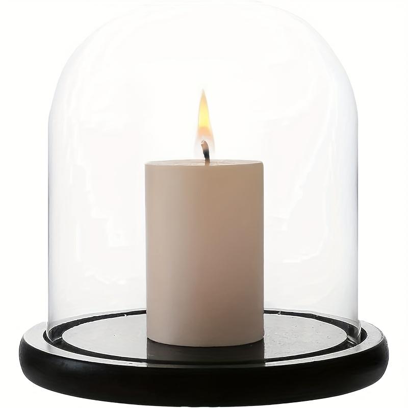 TEMU Single Decorative Clear Glass Dome Cloche For Snow Globes, Perfect As A Tabletop Centerpiece With A Display Case