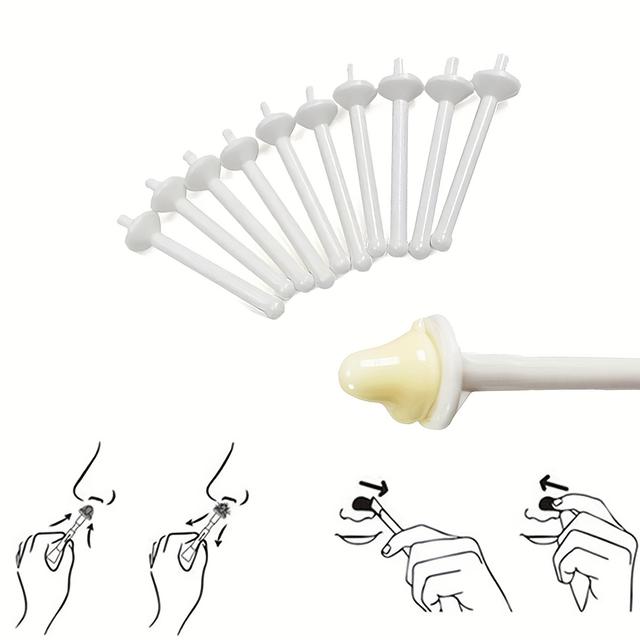 TEMU 10 Plastic Wax Applicator Sticks, Nose Wax Spatulas, Waxing Sticks, Disposable Waxing Sticks, Small Area Waxing Applicators For Nose And Ear Hair Removal, Suitable For Men And Women