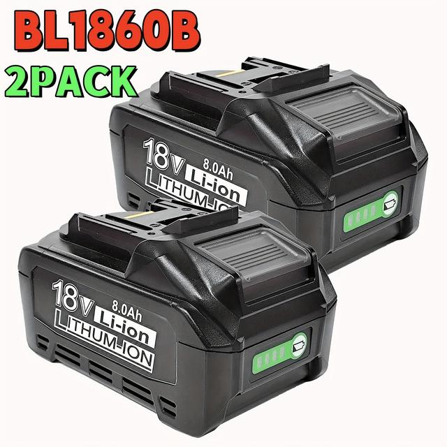 TEMU 4pcs/ 2pcs/ 1pc Bl1860b 18v 8000mah Battery For Makita 18v Lithium-ion Battery Compatible With Bl1830 Bl1840 Bl1840b Bl1850 Bl1860 Bl1860b 194204-5 -400 With Led Display