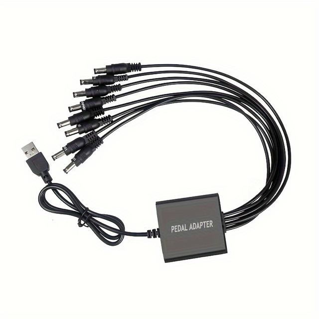 TEMU 8ways Guitar Pedal Power Adapter Guitar Pedal Supply 8ways 9v Output Usb Plug-in Model Musical Instrument Effect Power Box Guitar Accessories