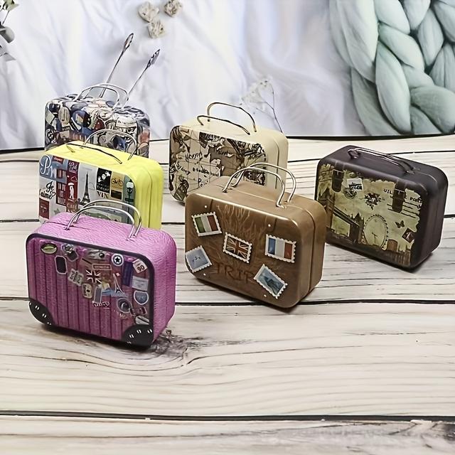 TEMU Mini Maletas Vintage de Hierro para Guardar y Exhibir Adornos, Perfectas como Recuerdos de para Halloween, Navidad o Año , Pequeñas y , Cajas de Joyería