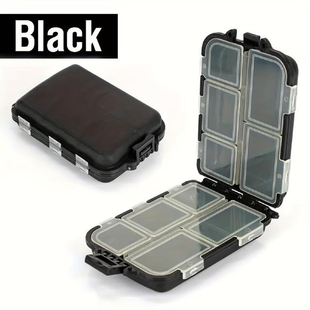 TEMU 1pc Durable Portable Fishing Tackle Box With Multiple Compartments For Easy Organization And Storage Of Lures, Hooks, And Rigs