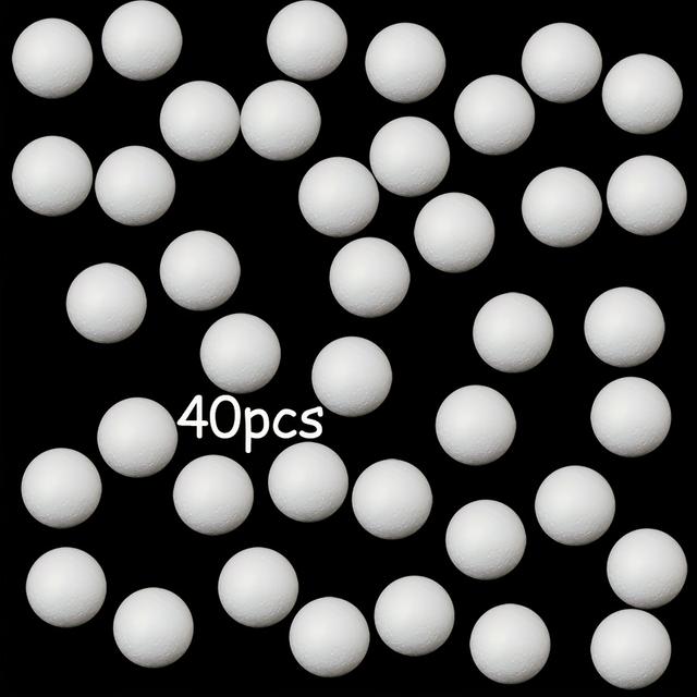 TEMU 40 bolas de espuma creativas de 5 cm | Perfectas para decoración de , pintura, decoración de salones, para de Acción de Gracias, detalles decorativos, adornos elegantes, material , suaves