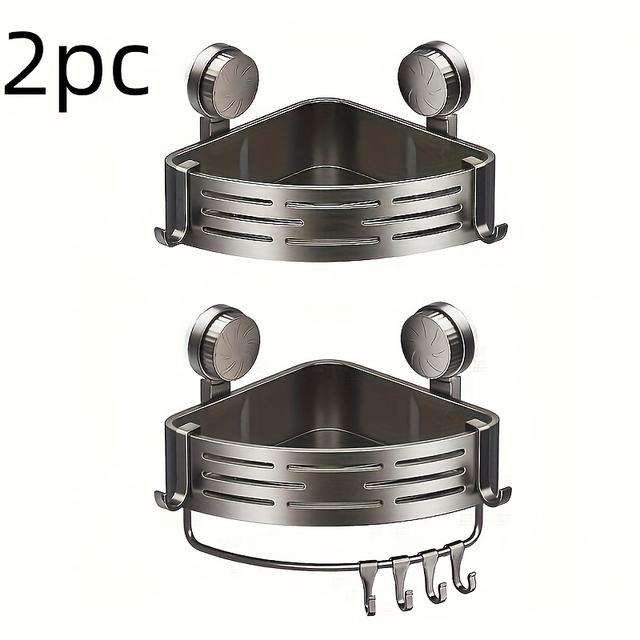 TEMU 2 Stück Saugnapf-Dreieckige Badezimmer-Wandhalterung für Waschbecken und Toilette, bohrfrei montierbar