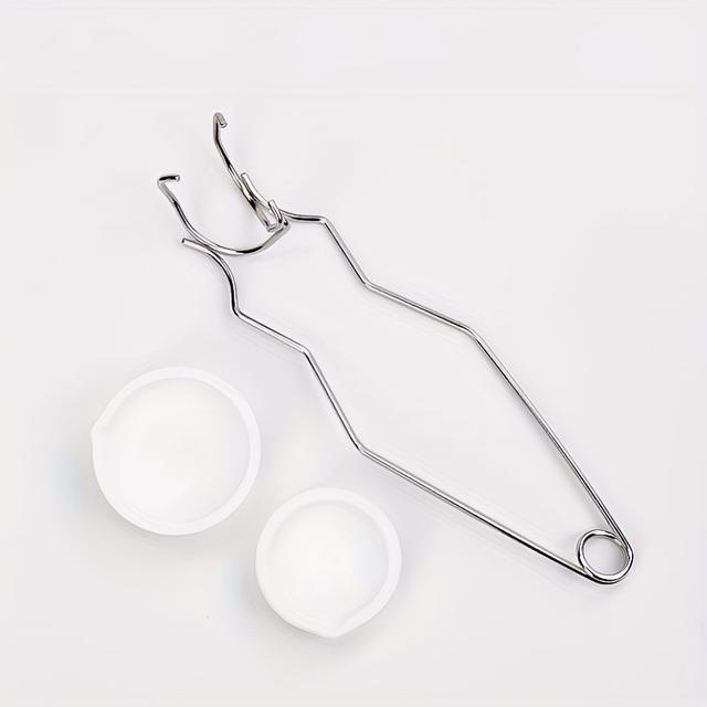 TEMU 3pcs Set, Crucible Tongs + 2 Golden Melting Bowls Stainless Steel Metal Tools, Including Golden, Silvery And Copper Casting, Refining And Melt Equipment, No Power Required