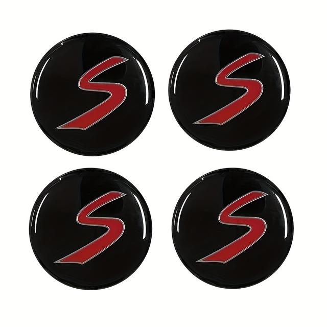 TEMU 4 Stück Auto--Zentrumkappe-Abzeichen-Eigenschaften Für JCW R55 R56 F55 F56 R57 R58 R59 R60