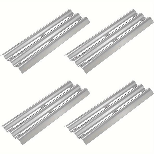 TEMU Vier Edelstahl-Hitzeverteilungsplatten, geeignet für Napoleon 485/605/730 Serie Outdoor-Gasgrills, Napoleon S81001 Grill