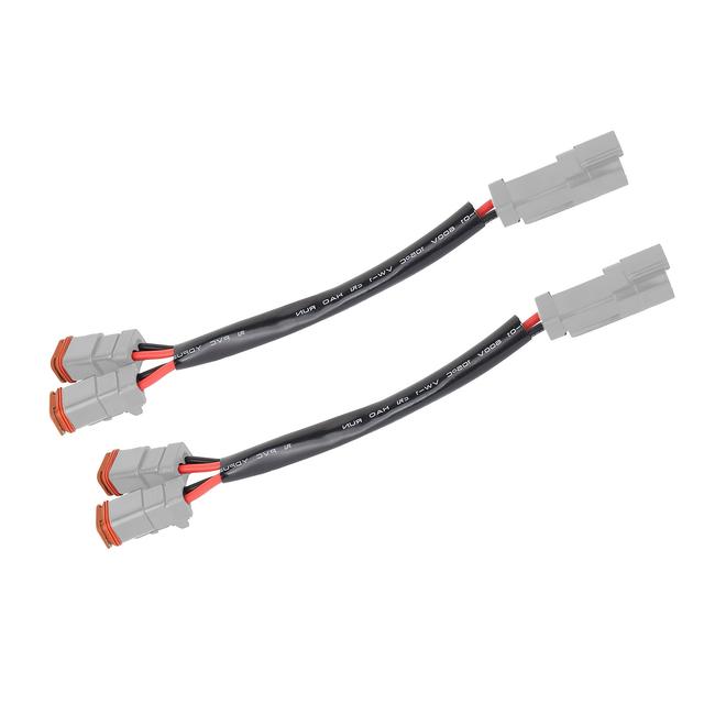 TEMU 2 Set Dt 2 Pin Male Female Wiring Harness, 2in 1 Dtp Adapters Extension Kit Connectors For Led Pod Lights, Cubes, Work, Fog, Offroad Light Bars