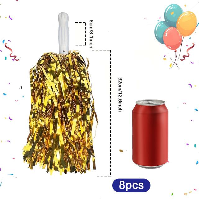 TEMU 8 Pieces Of Latte Art, 8 Cheerleading Balls Made Of Pet Material - Lightweight Hand Cheerleading Balls For Lasting Sports Activities Performances - Enhancing For Competitions