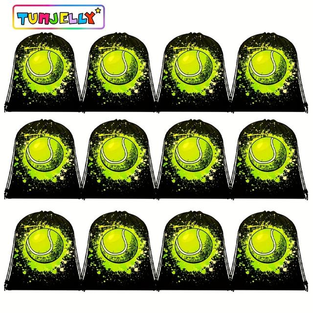 TEMU TUMJELLY 12 Piezas Bolsa de Regalo con Cordón para Tenis, Mochila Deportiva, Suministros para Fiestas, Bolsa de Viaje y Almacenamiento con Cordón para Gimnasio