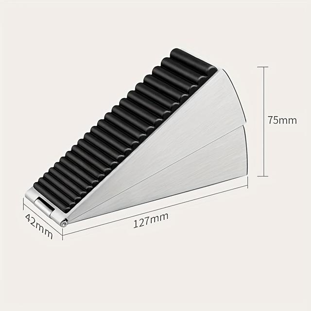 TEMU 【1個】厚手式ドアー、穴あけ不要の防風固定ドア、衝突防止ドア、シルバー ドアー、ステンレススチール製