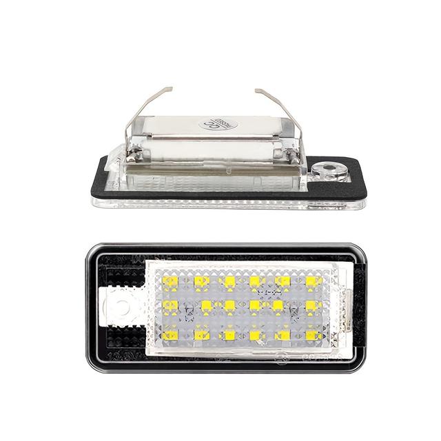 TEMU 2st för Audi LED Nummerskyltljus A3 A4 S4 RS4 B6 B7 A6 RS6 S6 C6 S5 Q7 A8 S8 Canbus Registreringsskyltlampa