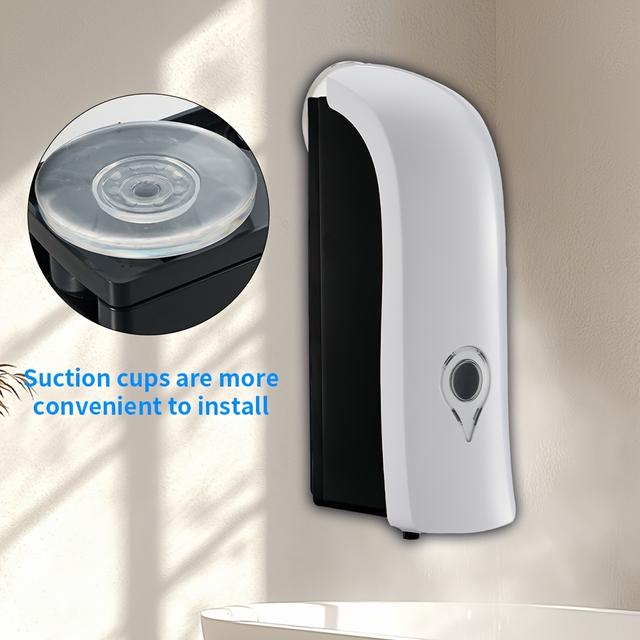 TEMU 1pc Wall Mounted Soap Dish, No Drilling Suction Cup, Plastic, Freestanding, No Battery Required, For Shampoo, Hand Soap, Shower Gel, Bathroom Additions - And Use!
