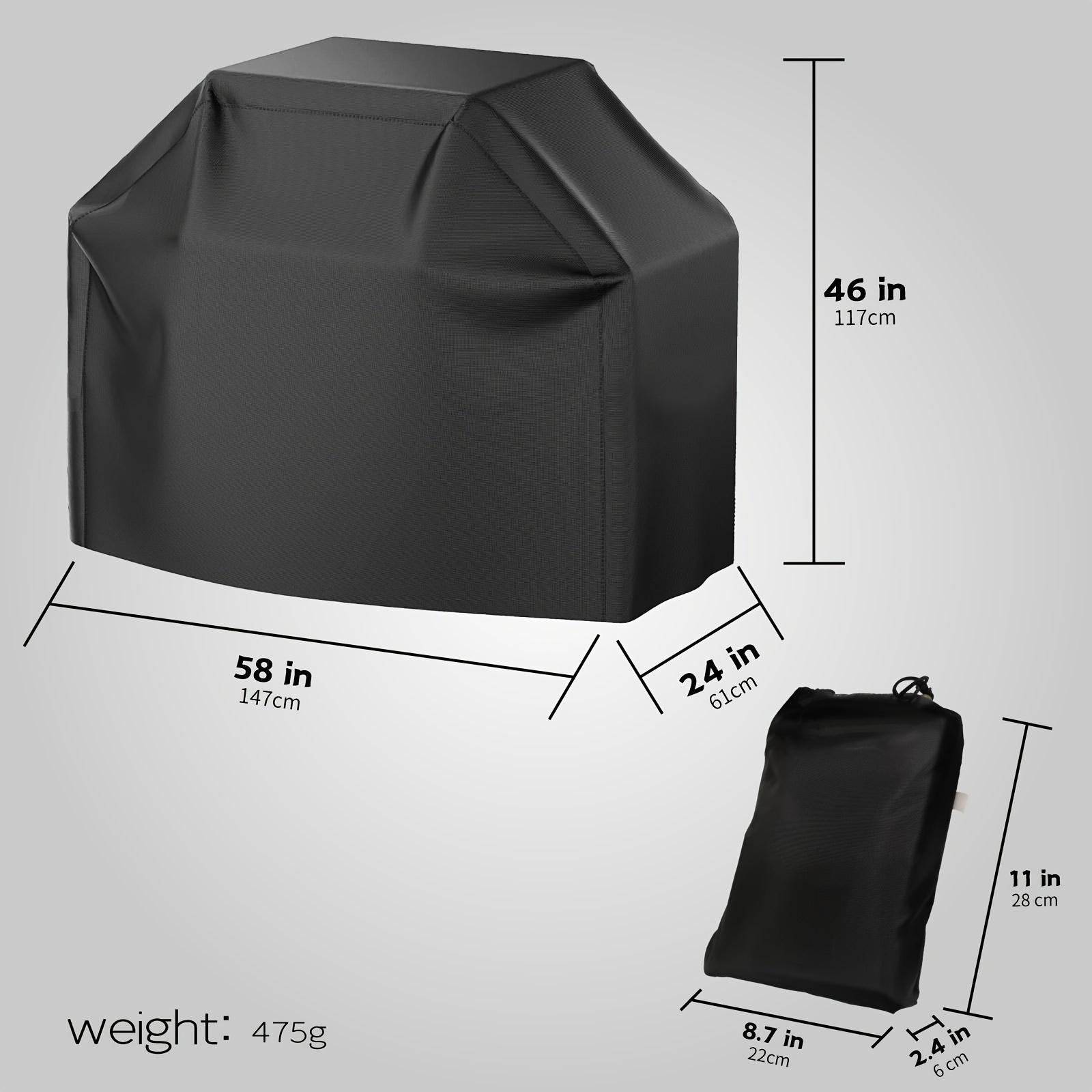 TEMU 1pc Large Grill Cover, Grill Cover, 65 Black, Heat Resistant, Barbeque Cover Heavy-duty Grill Cover For Gas Grills, Bbq Accessories, School Supplies