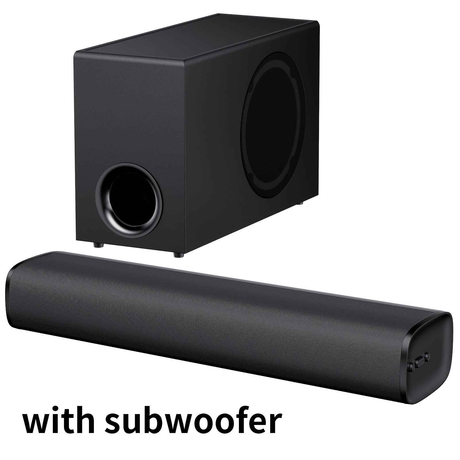 TEMU Tv Soundbar, Sound Bars For Smart Tv, Wireless Speaker Small Soundbars With Arc/optical/aux Connection, Home Theater Audio Soundbar, With Infrared Remote Control