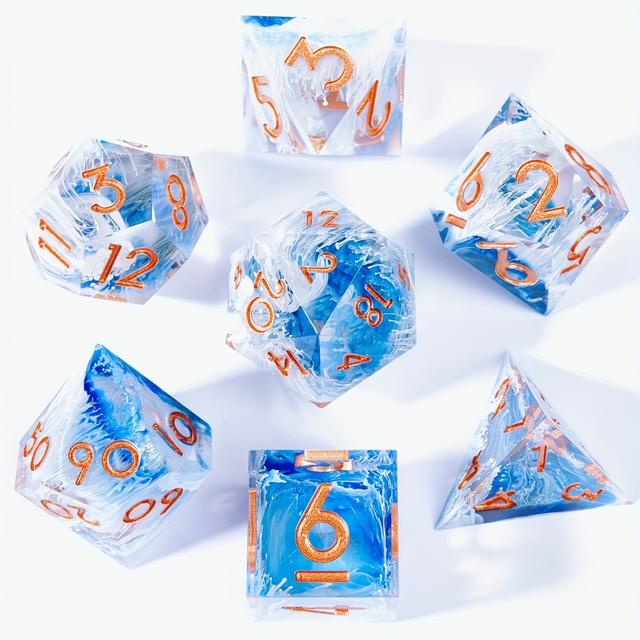 TEMU Un juego de dados, que de 7 dados poliédricos, para juegos de mesa , lo que lo convierte en una opción para regalos y decoraciones de fiestas navideñas