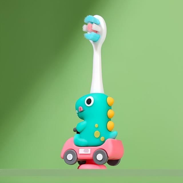 TEMU Toothbrushes With Soft Bristles And Cartoon Car Dinosaurs Are Suitable For Daily Home Use By S And S. Cute Toothbrushes