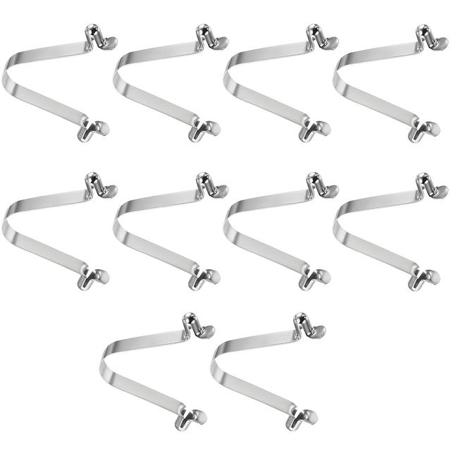 TEMU 10 Stück Doppelknopf-Kajakpaddel-Federclip Edelstahl V-förmige Teleskop-Schraubverschluss für Zelte, Regenschirme und Camping