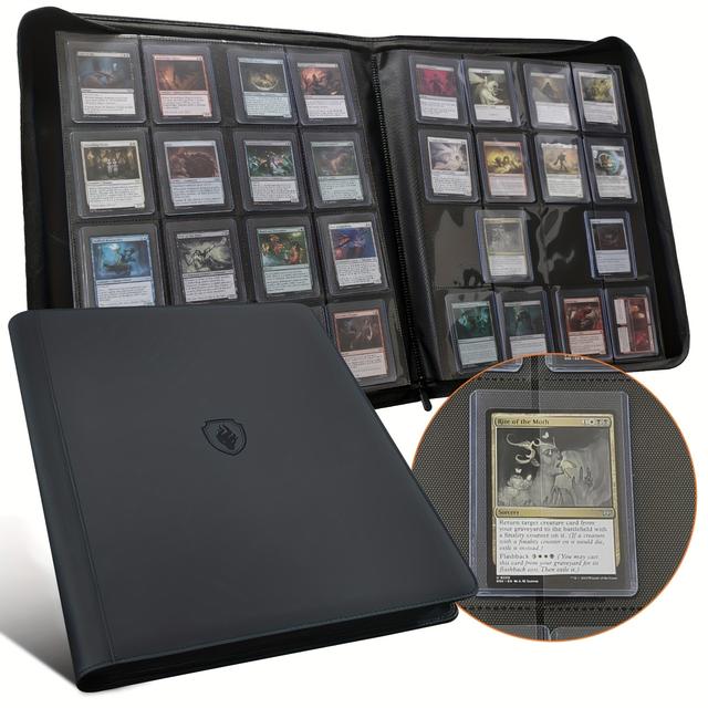 TEMU Holds 640 Cards, 16-pocket Binder, 20 Double-pocket Sheets, For 3 X 4 Inch Cards, Suitable For Game Cards, Tcg, Sports Cards, And Other Collectible Cards