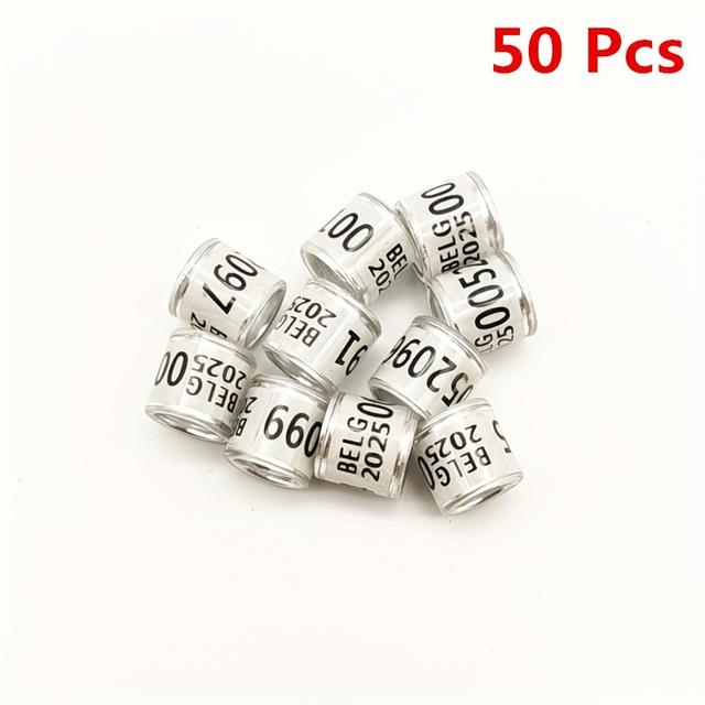 TEMU 2025 New Foot Ring Designed To Prevent Loss, Featuring A Numbered Marking System, In Multiple Colors For Carrier And Racing Pigeons.