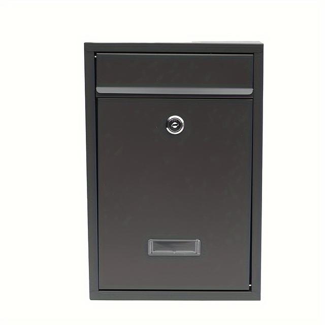 TEMU Sicherer Wandbriefkasten mit Schlüsselschloss, Metallschloss-Briefkasten aus Stahl, verschließbarer Briefkasten für Zuhause, Büro Außenbereich