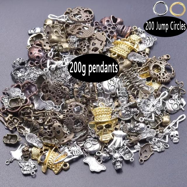 TEMU 100/200g Series Pendant, With Pendants Rings, Suitable For Diy Making Necklaces, Bracelets, Earrings, Keychains