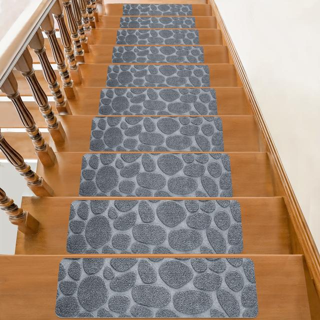 TEMU 7pcs/15pcs Minimalist Style Stair Mats, Stair Mats, Non-slip Indoor Carpets, Stair Runners For Wooden Steps, Self-adhesive And Washable Floor Mats, Suitable For Stair Supplies Spring Decor Gift