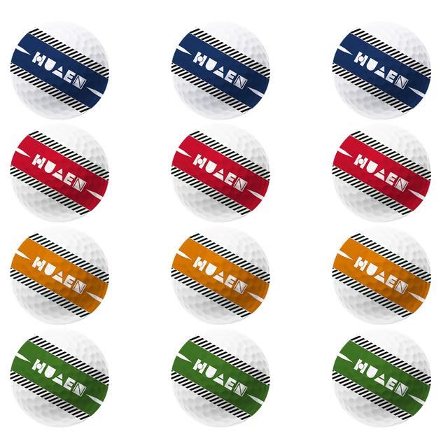 TEMU 12개입 HUAEN 3단계 장거리 트레이서 골프공 - 트레이서 기술, 장거리 드라이빙, 레이어드, 캐주얼 및 프로페셔널 플레이에 적합